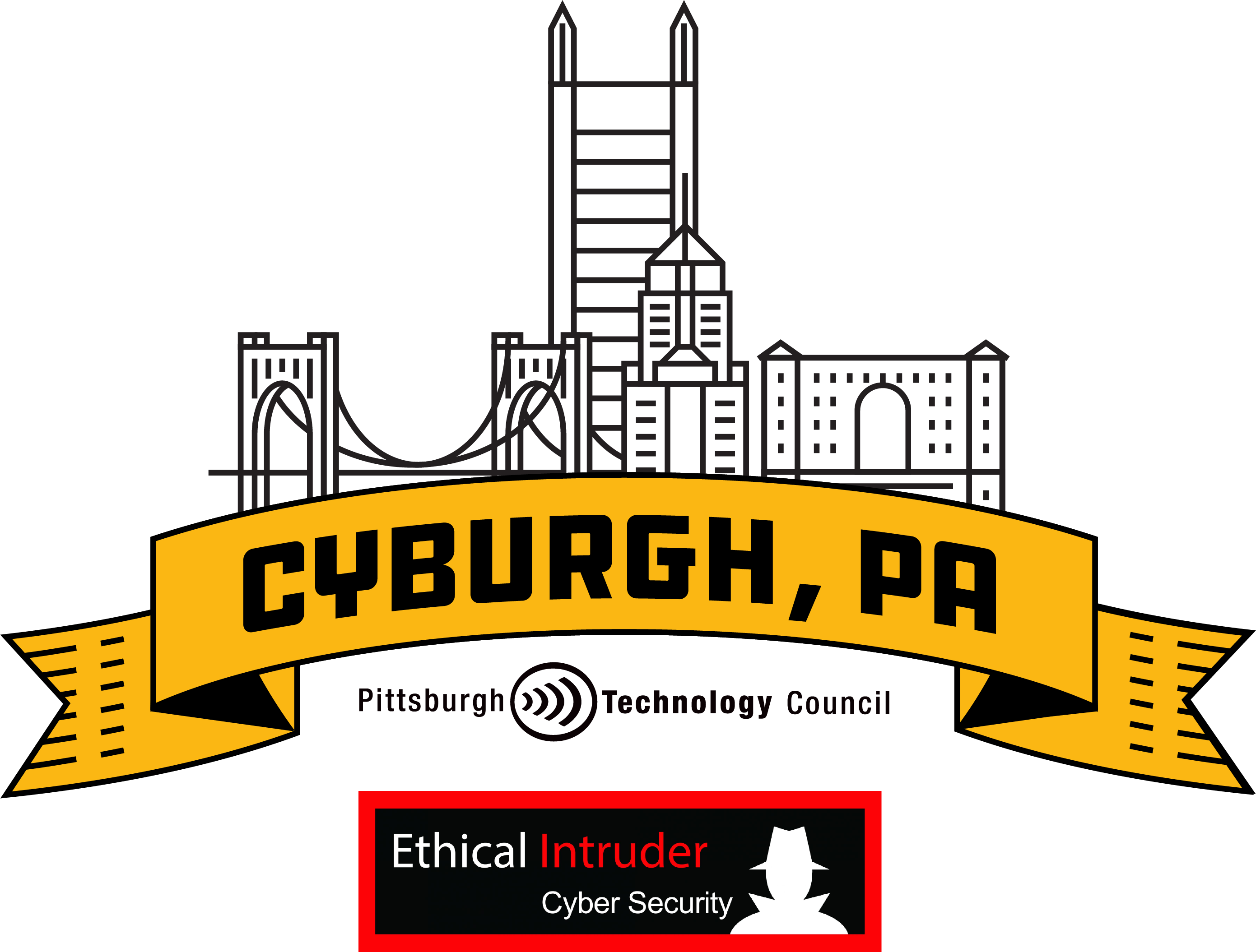 Cyburgh Logo, Presented by Pittsburgh Technology Council and Ethical Intruder