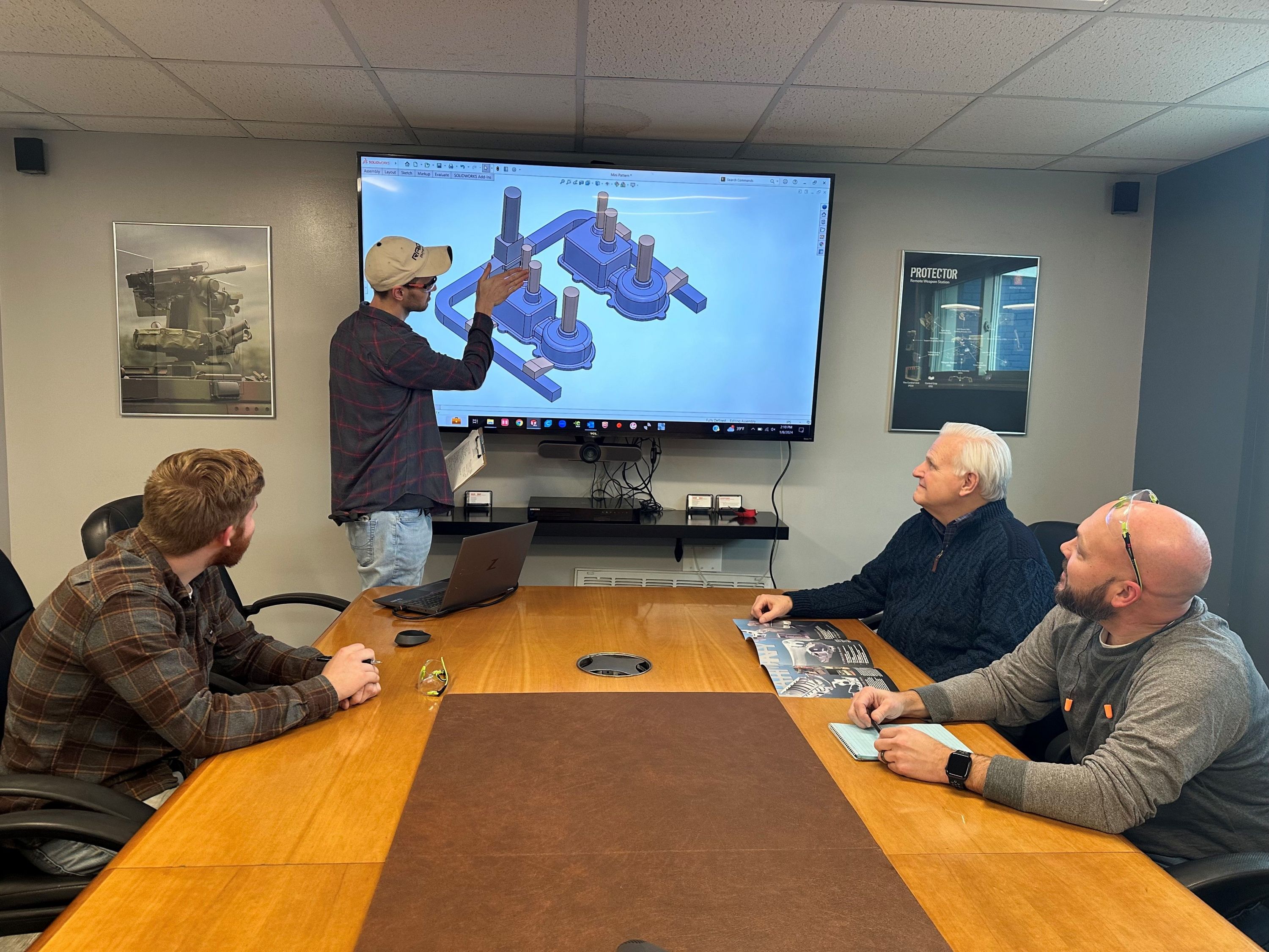 Harmony Castings’ engineering group and Buchanan Sales evaluate the mold flow analysis of a part that is being considered to be converted to a V-Cast part to lower cost.