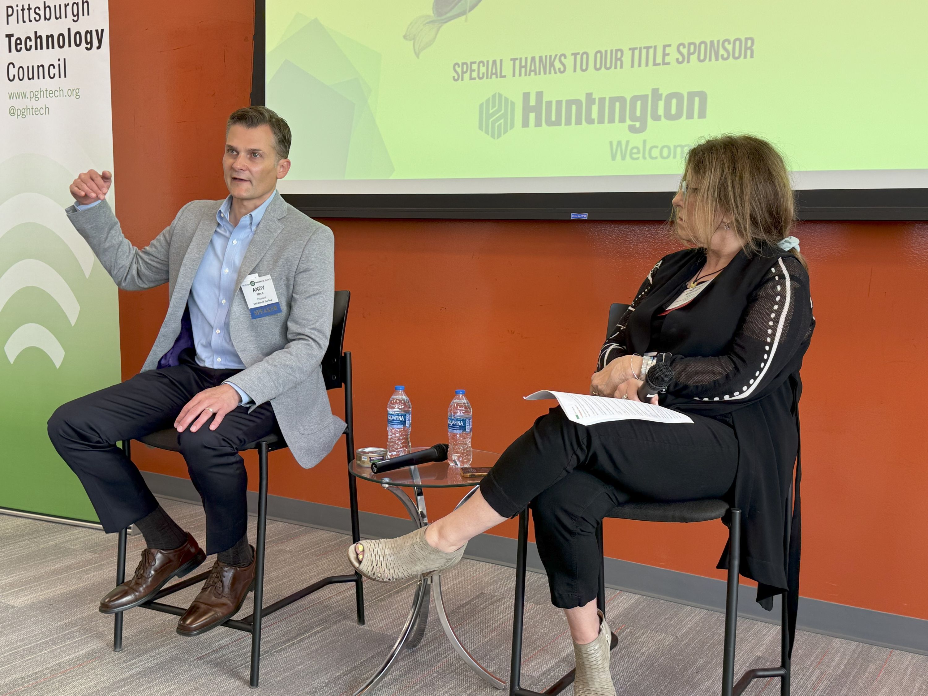 Andy Mecs with Tech Council CEO Audrey Russo