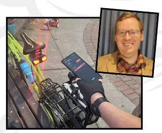 Clark Haynes (above) and his team at Velo AI developed Copilot to improve a cyclist's situational awareness.