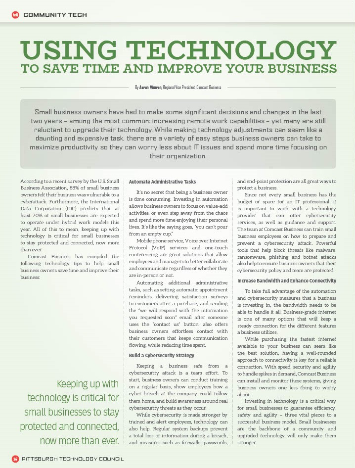 Pittsburgh Tech News: Using Technology to Save Time and Improve 
