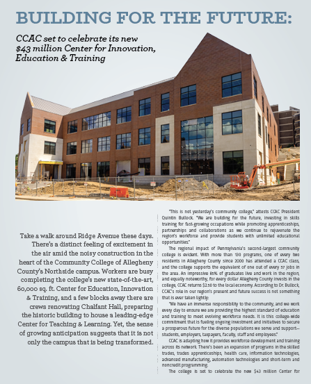 CCAC is Building for the Future Workforce