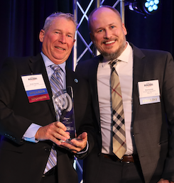 Andy Feeney of AT&T (left) with Rob Schultz of Mayvue.