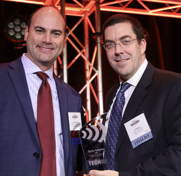 Dan Shetterly of Comcast (left) with Al Biglan of Gecko Robotics.