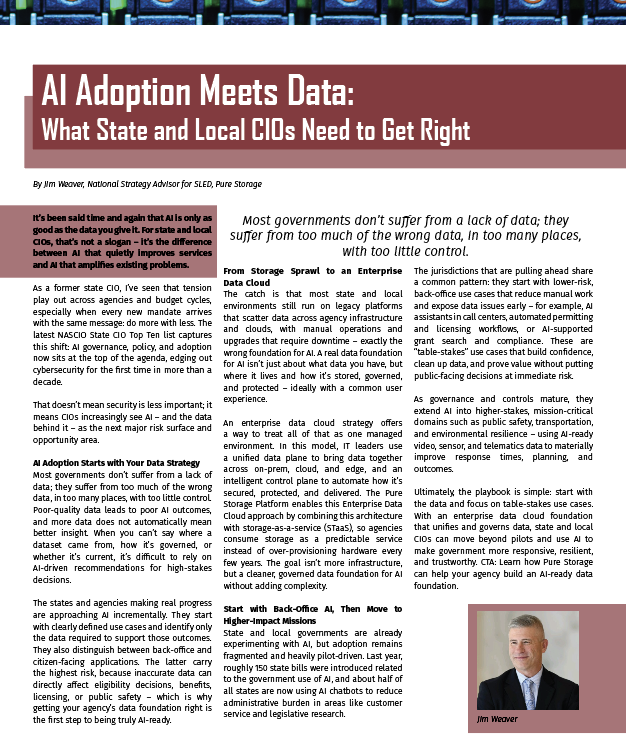 AI Adoption Meets Data | What State and Local CIOs Need to Get Right