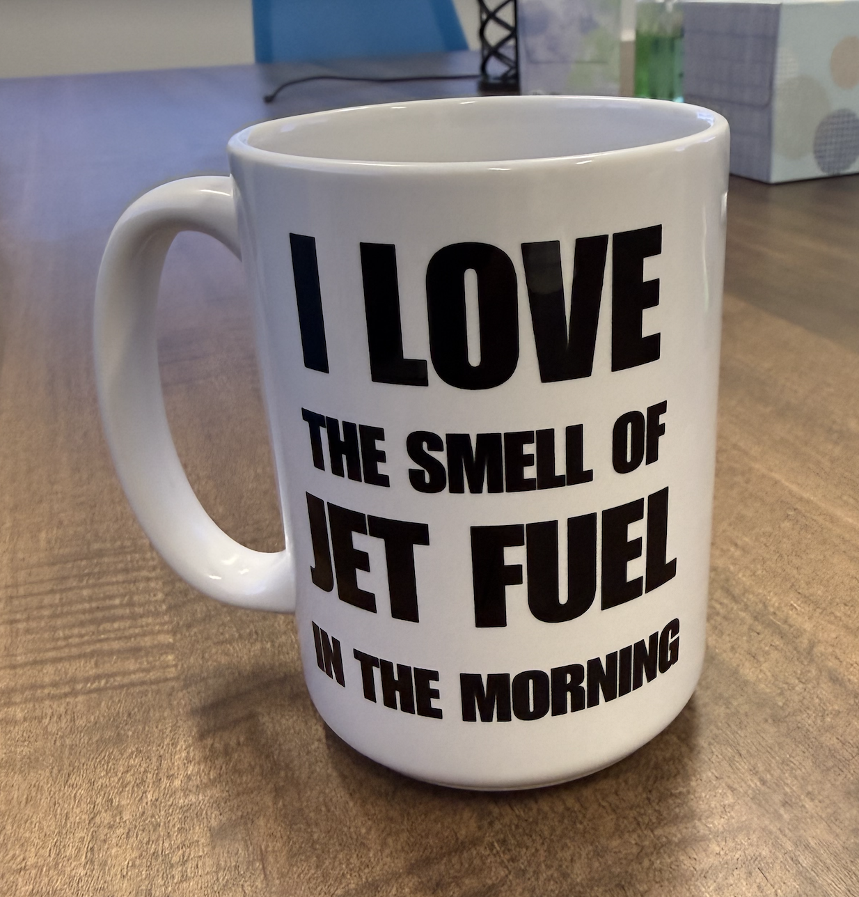 The coffee mug at Blade Diagnostics says it all!