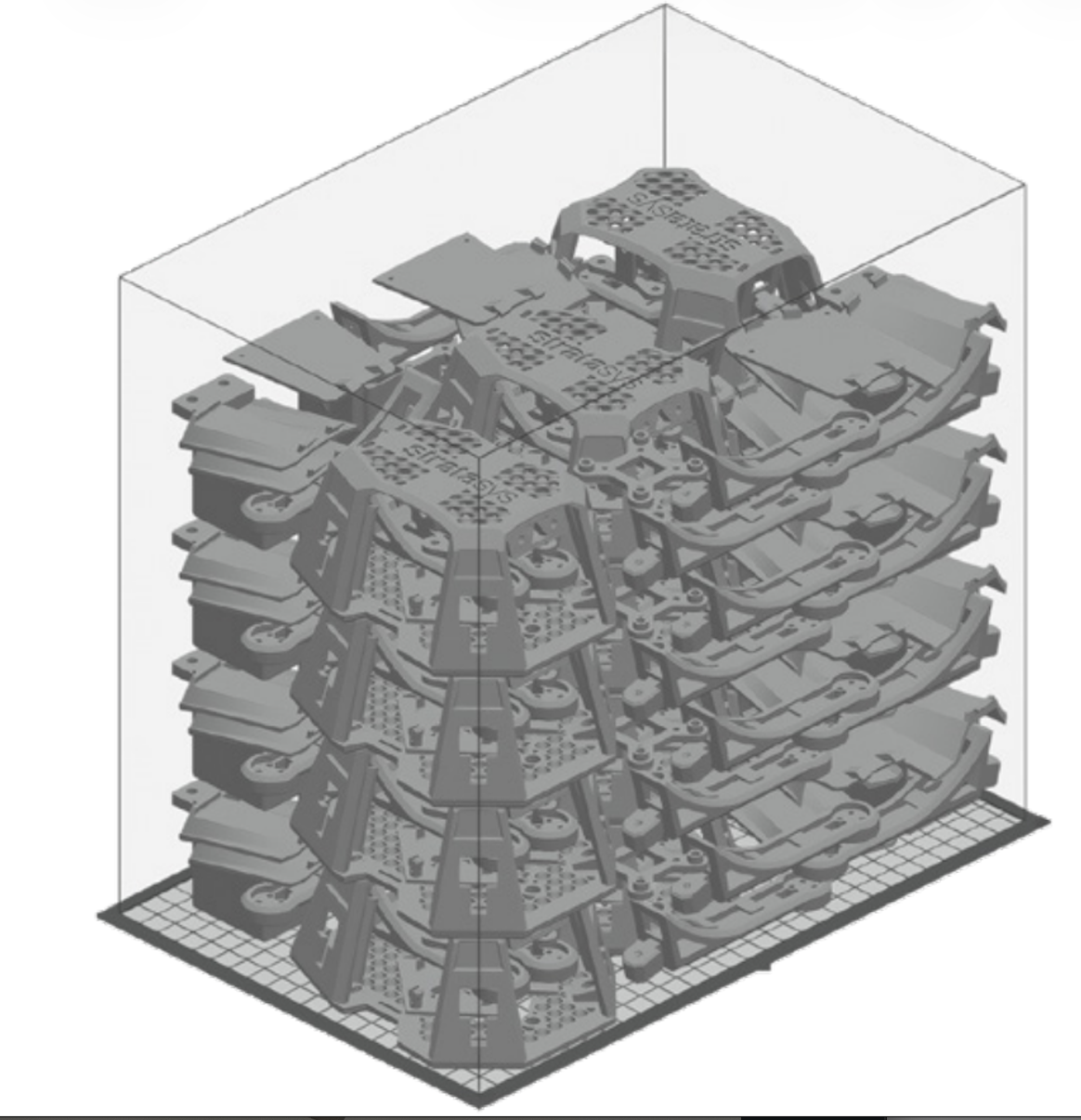 Multi-Jet Fusion allows for the printing on multiple parts at one time.  This process produces parts that are both strong and dimensionally accurate as an alternate to machining or the high cost of tooling for small production runs.  The printing of PEEK eliminates producing $40.00 a pound chips.