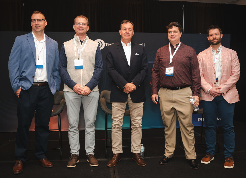 From left: Dennis Carson, CISO, PennWest University; Steve Rocco, VP, CISO & Head of IT Infrastructure, Matthews International; Gregory J. Touhill, Director of CERT Division, Carnegie Mellon University Software Engineering Institute; Joe Proie, Business Information Security Officer, TriState Capital Bank; and Geoff Robinson, Principal Consultant, Cybersecurity Assessment, ivision.