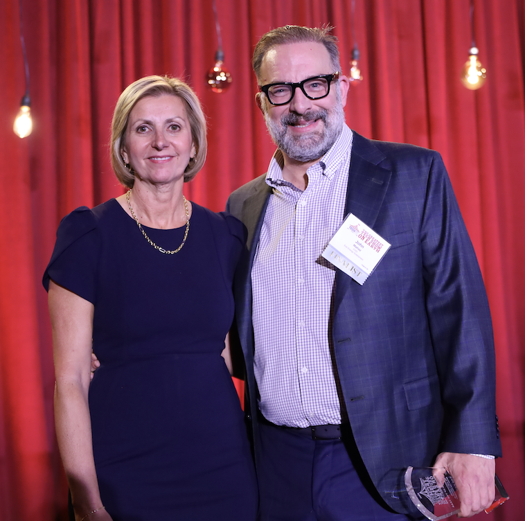 Catalyst Connection's Petra Mitchell with Eos COO John Mahaz.