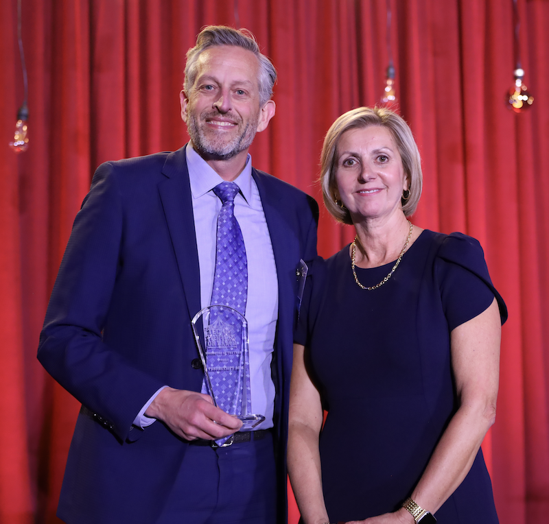 PerfectGift.com's Chief of Staff Matt Laker with Catalyst Connection's Petra Mitchell.