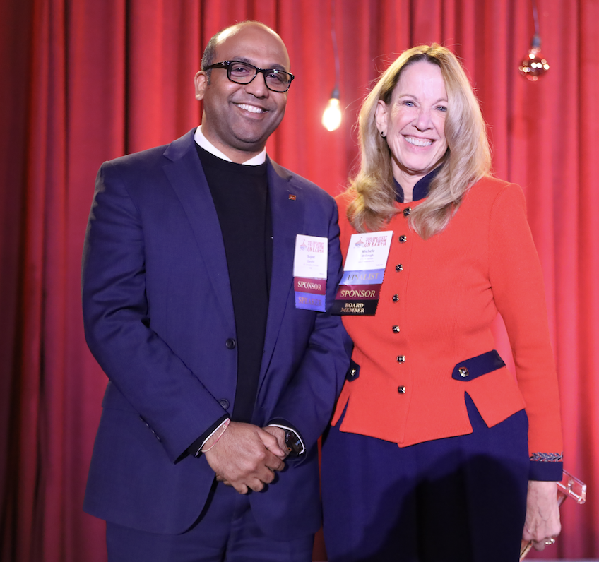 CGI's Sujeet Gandhe with solutions4networks Founder Michele McGough.